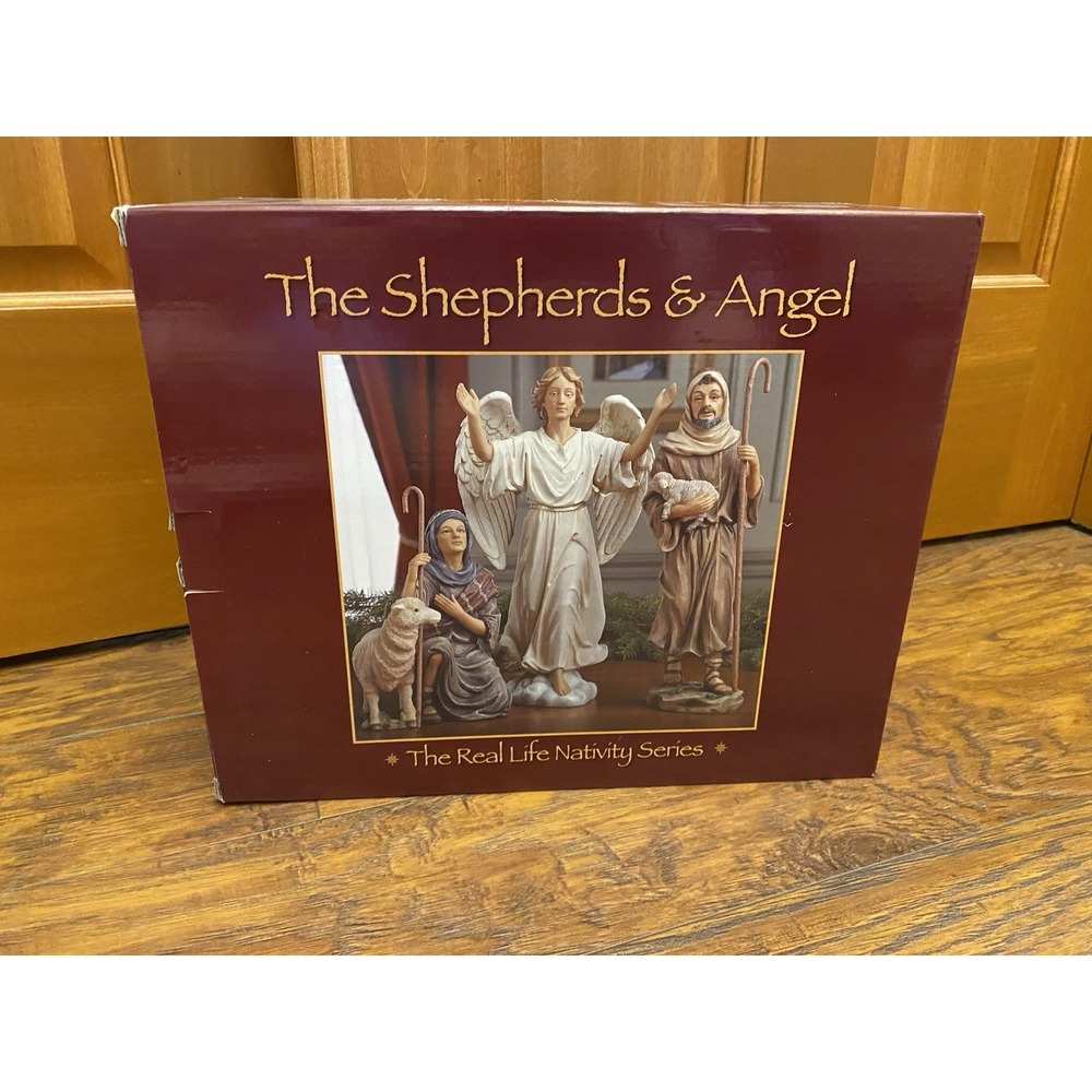NEW Three Kings Gifts The Shepherds Angel Real Life Nativity Series Original Box